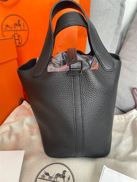 hermes picotin 18 so black|hermes picotin 18 with strap.